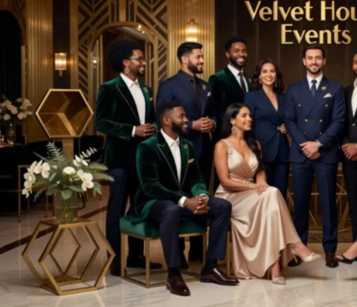 Zespół Velvet House Events podczas przygotowywania eventu